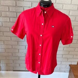 Vintage Polo by Ralph Lauren Red Women's Blouse size L good used condition